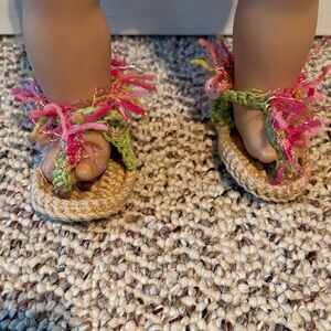 Hand Crochet Colorful Infant Toe Sandals